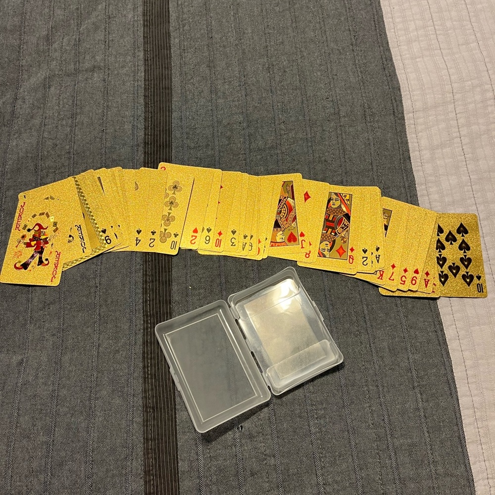 Supreme gold foil playing cards